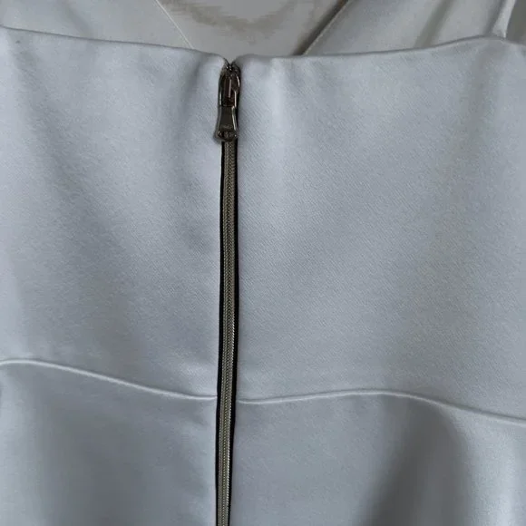 L'AGENCE White/Pearl Satin Bustier Top Size 6 - Picture 3 of 5